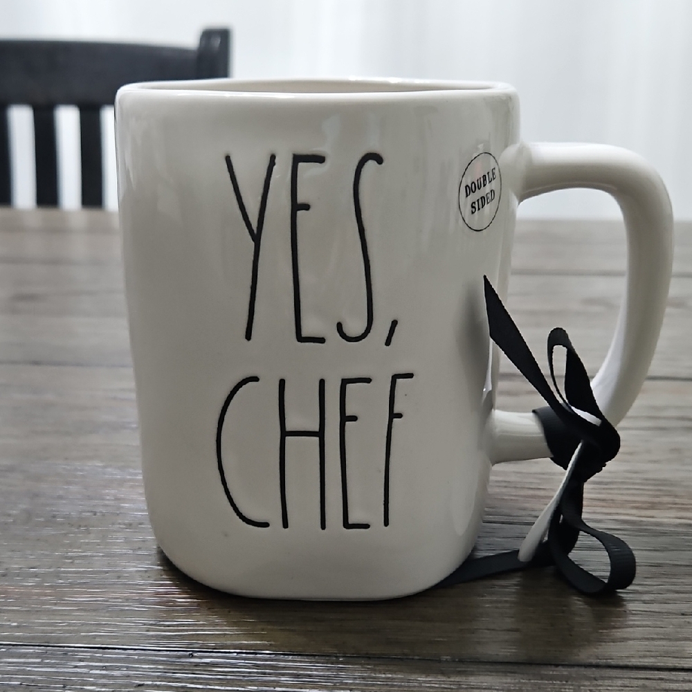 Rae Dunn Cream 'Yes, Chef' Mug